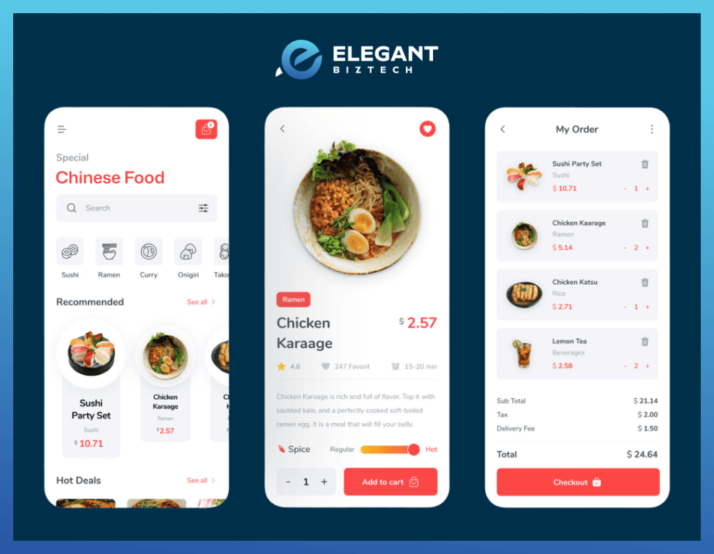 A mobile app design example highlighting Flutter's rich UI and consistent appearance across devices