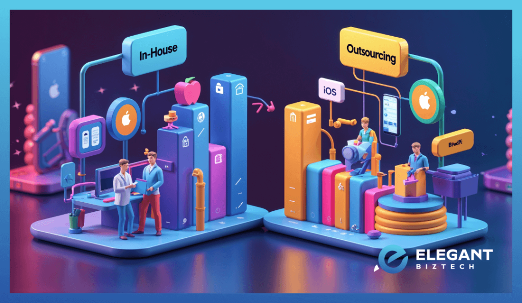 Cost breakdowns of in-house vs. outsourced iOS development teams