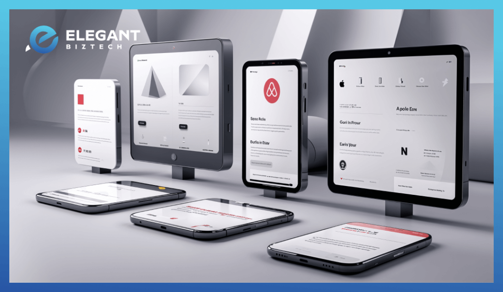 Different brand identities utilizing minimalist UI