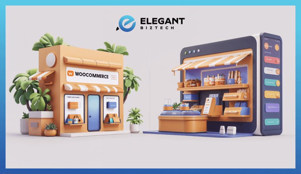 A small business store and an enterprise-level e-commerce store, both running on WooCommerce